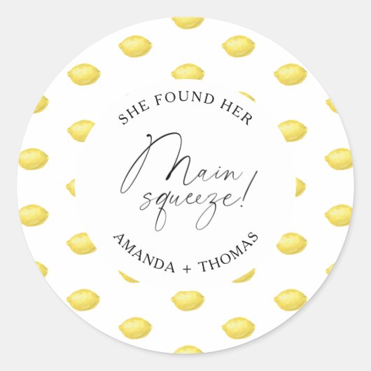 Lemon Citrus vond haar belangrijkste knijper Ronde Sticker (Voorkant)