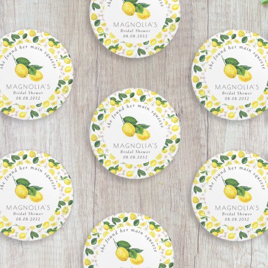 Lemon Citrus Vrijgezellenfeest Main Squeeze Ronde Sticker