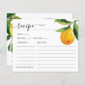 Lemon Citrus Vrijgezellenfeest Recipe Kaart (Voorkant / Achterkant)