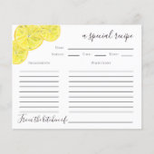 Lemon Citrus Vrijgezellenfeest Recipe Kaart (Voorkant)