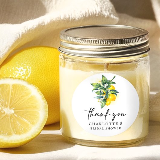 Lemon Citrus Vrijgezellenfeest Ronde Sticker