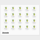 Lemon Citrus Vrijgezellenfeest Ronde Sticker (Vel)