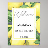 Lemon Citrus - vrijgezellenfeest-welkomstteken Poster (Voorkant)