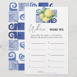 Lemon Citrus - Waar waren we bruidsfeest spel