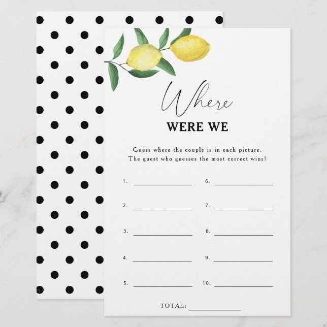 Lemon Citrus - Waar waren we vrijgezellenfeest? (Voorkant / Achterkant)