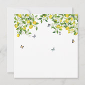 Lemon Citrus Waterverf Baby shower Kaart (Achterkant)