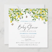 Lemon Citrus Waterverf Baby shower Kaart (Voorkant)