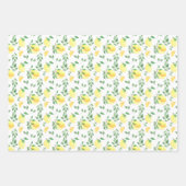 Lemon Citrus Waterverf Inpakpapier Vel (Voorkant)