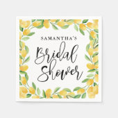 Lemon Citrus Waterverf Vrijgezellenfeest Servet (Voorkant)