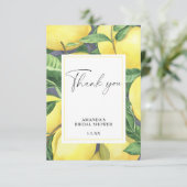 Lemon Citrus - Weddenschap Hartelijk dank Bedankkaart (Staand voorkant)