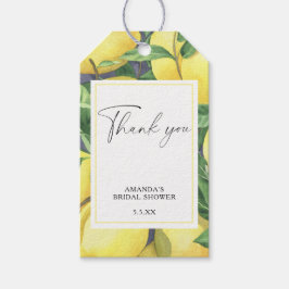 Lemon Citrus - Weddenschap Hartelijk dank Cadeaulabel