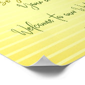 Lemon Citrus Wedding Cute welkom op ons huwelijk Poster (Hoek)