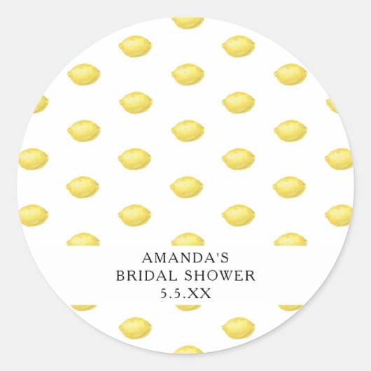 Lemon Citrus - Wedding Ronde Sticker (Voorkant)