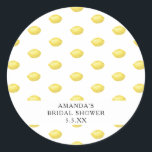 Lemon Citrus - Wedding Ronde Sticker<br><div class="desc">Waterverf citroencitrusthema vrijgezellenfeest met waterverf illustratie van citroenen op een boomtak. Elegant kalligrafisch handschrift,  perfect voor lente-,  zomer- of herfstbruiloften. Overeenkomende objecten beschikbaar.</div>