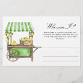 Lemon Citrus - Who am I bridal shower game Briefpapier (Voorkant)