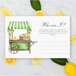 Lemon Citrus - Who am I bridal shower game Briefpapier