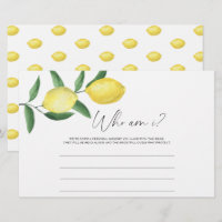 Lemon Citrus - Wie ben ik vrijgezellenfeest spel