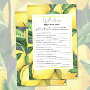 Lemon citrus - Wie kent het beste bruidespel