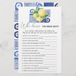 Lemon citrus - Wie kent het beste bruidespel