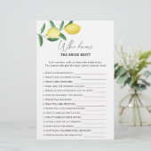 Lemon citrus - Wie kent het beste bruidespel (Staand voorkant)