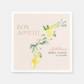 Lemon Citrus Zachte Blush Main Squeeze Bruiloft Fe Servet (Voorkant)