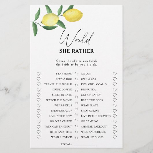 Lemon Citrus - Zou ze liever vrijgezellenfeest spe (Voorkant)