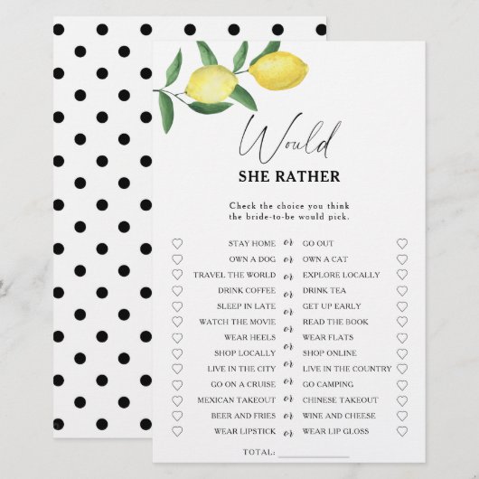 Lemon Citrus - Zou ze liever vrijgezellenfeest spe (Voorkant / Achterkant)