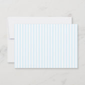 Lemon Coastal Stripe Wedding Menu Choice RSVP (Achterkant)