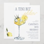 Lemon cocktail A tini bit Older 30th Birthday  Kaart (Voorkant / Achterkant)