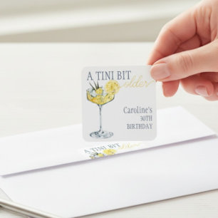 Lemon cocktail Een tini beetje ouder 30e verjaarda Vierkante Sticker