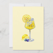 Lemon Cocktail Summer Birthday Invitation  Kaart (Achterkant)