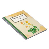 Lemon Columbine Bloem Gepersonaliseerde Compositie Notitieboek (Rechterzijde)