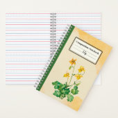 Lemon Columbine Bloem Gepersonaliseerde Compositie Notitieboek (Binnen)