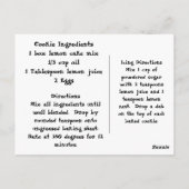 Lemon Cookie Recipe Briefkaart (Achterkant)