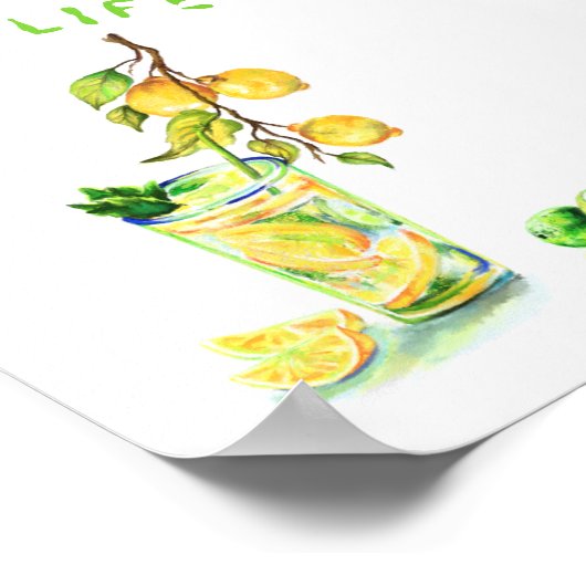 Lemon Cool Drink Lemonade Summer Party Poster (Hoek)