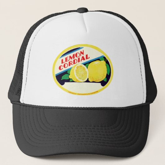Lemon Cordial Etiket Trucker Pet (Voorkant)