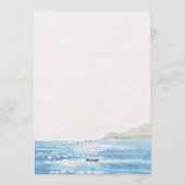 Lemon Costal Mediterranean Wedding Invitation  Kaart (Achterkant)