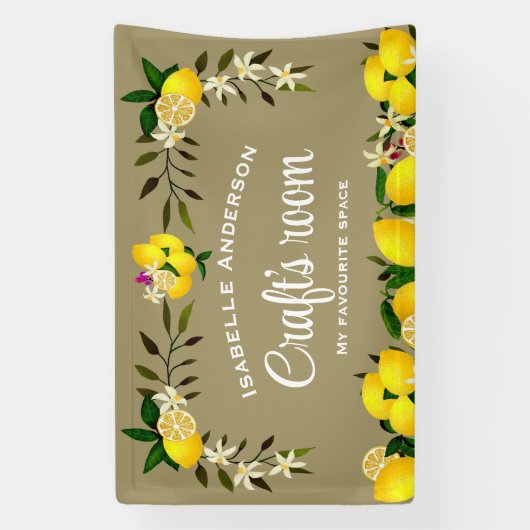 Lemon Craft Asgrijs Spandoek (Verticaal)