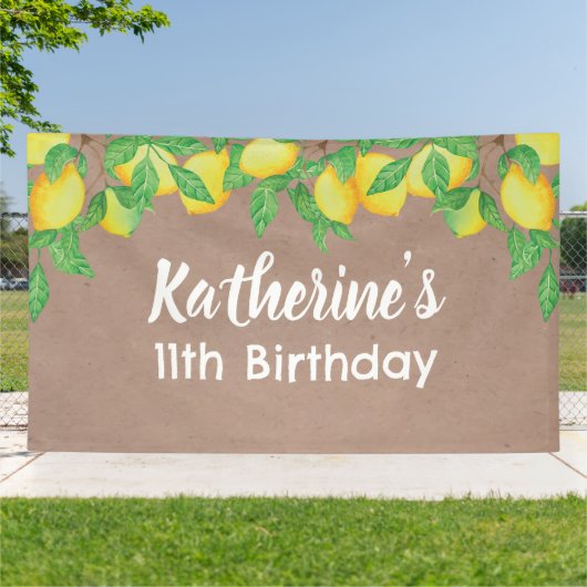 Lemon craft Birthday Personalized banner (Buitenkant)