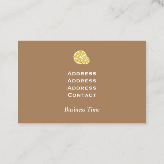 Lemon Craft Brown Visitekaartje (Achterkant)