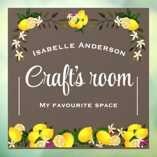 Lemon Craft Bruin Raamsticker (Vel 3)