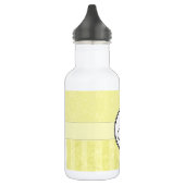 Lemon Cream Damask met Stripes en Monogram Waterfles (Links)