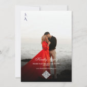 Lemon Crest Blue Mediterrane Tegels bruiloft Kaart (Achterkant)