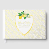 Lemon Crest Mediterraanse Tegels Toscaans Huwelijk Gastenboek (Voorkant)