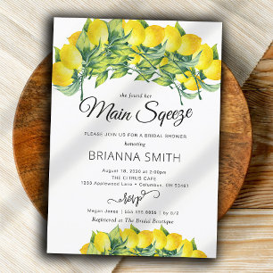 Lemon Crown Bridal Shower-uitnodiging Kaart