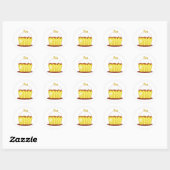 Lemon Cupcake Coordinating Envelope Seals Ronde Sticker (Vel)