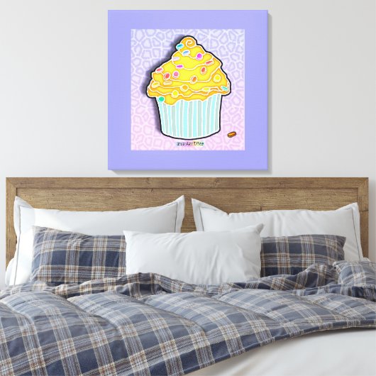 LEMON CUPCAKE Gallery Wrapped Canvas (Insitu (Slaapkamer))