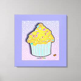 LEMON CUPCAKE Gallery Wrapped Canvas Afdruk