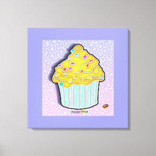 LEMON CUPCAKE Gallery Wrapped Canvas Afdruk