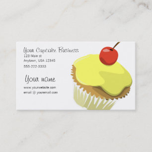 Lemon cupcake-kaartsjabloon visitekaartje